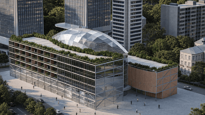["Commercial exterior rendering with modern materials and finishes", "Commercial building exterior rendering with functional modern layout", "Commercial building rendering with professional exterior layout", "Commercial building exterior rendering", "office building exterior rendering"]