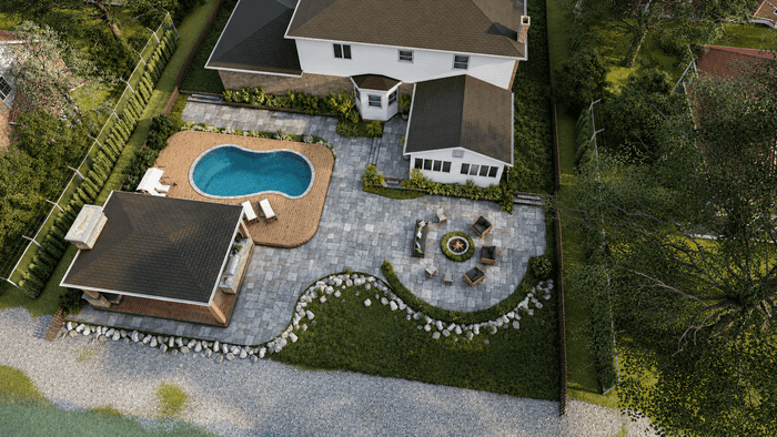 ["Pool area exterior design rendering", "Modern pool area exterior rendering", "Luxury pool area exterior design rendering", "Minimal pool area exterior rendering", "Mediterranean pool area exterior rendering"]