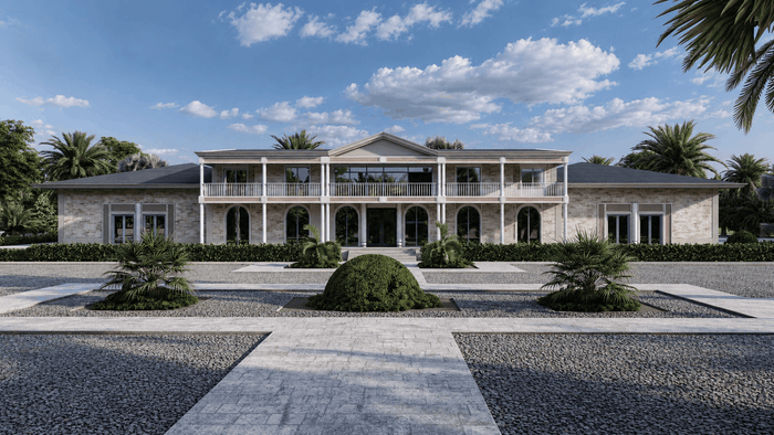 ["Luxury villa exterior design rendering", "Luxury mansion exterior design rendering", "Luxury townhouse exterior design rendering", "Luxury duplex exterior design rendering"]