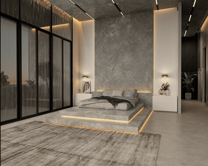 ["Modern master bedroom rendering with sleek furniture", "Luxury master bedroom rendering with elegant premium finishes", "Minimal master bedroom rendering with clean simple layout", "luxury Apartment master bedroom rendering with compact modern layout", "Townhouse master bedroom interior design rendering", "Mansion master bedroom rendering with luxury interior design"]
