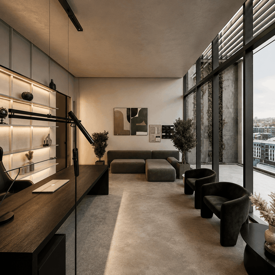 ["office interior rendering", "modern office interior design", "office design", "home office design", "modern home office", "home workspace"]