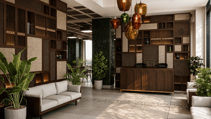 ["Commercial property interior design rendering", "Modern commercial interior design rendering", "Commercial interior design rendering with modern furniture and finishes", "Modern restaurant interior rendering", "Coffee shop interior design rendering", "Restaurant interior rendering with functional dining layout"]
