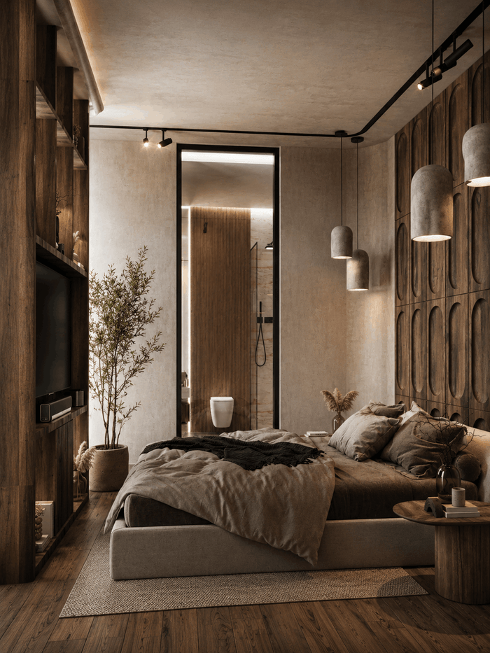 ["Modern master bedroom interior design rendering", "Luxury master bedroom interior design rendering", "Apartment master bedroom interior design rendering", "Minimal master bedroom interior design rendering", "Duplex master bedroom rendering with open modern layout", "Townhouse master bedroom interior design rendering", "Villa master bedroom interior design rendering"]