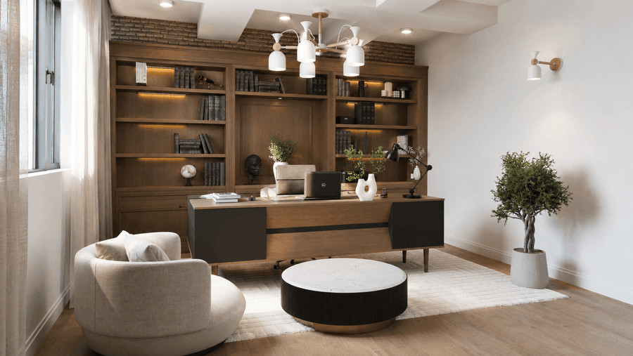 ["modern office interior design", "home office design", "modern home office", "office interior rendering", "office interior design"]