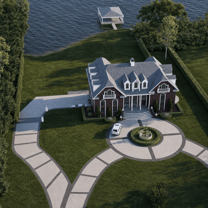 ["Luxury villa exterior design rendering", "Luxury mansion exterior design rendering", "Luxury townhouse exterior design rendering", "Luxury duplex exterior design rendering"]
