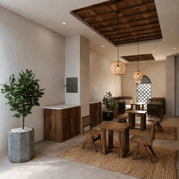 ["Restaurant interior design rendering", "Coffee shop interior design rendering", "Restaurant and coffee shop interior rendering", "Modern restaurant interior rendering", "Modern coffee shop interior rendering"]