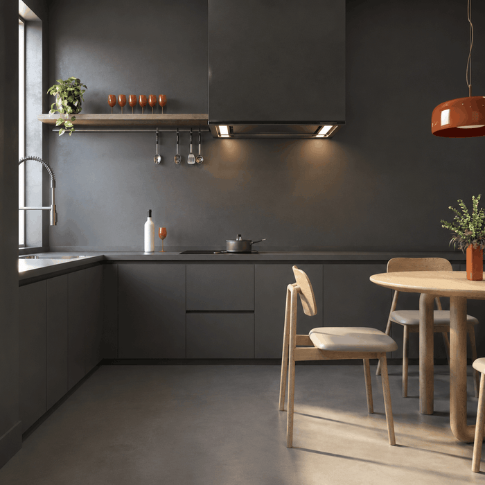["Minimal kitchen rendering with clean simple design", "Minimal kitchen interior design rendering", "Apartment kitchen interior design rendering", "Apartment kitchen rendering with compact layout", "Modern kitchen rendering with sleek cabinets", "Modern kitchen interior design rendering"]