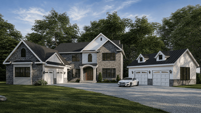 ["Farmhouse duplex exterior design rendering", "Rustic duplex exterior design rendering", "Farmhouse townhouse exterior design rendering", "Rustic townhouse exterior design rendering", "Rustic mansion exterior design rendering", "Farmhouse mansion exterior design rendering"]
