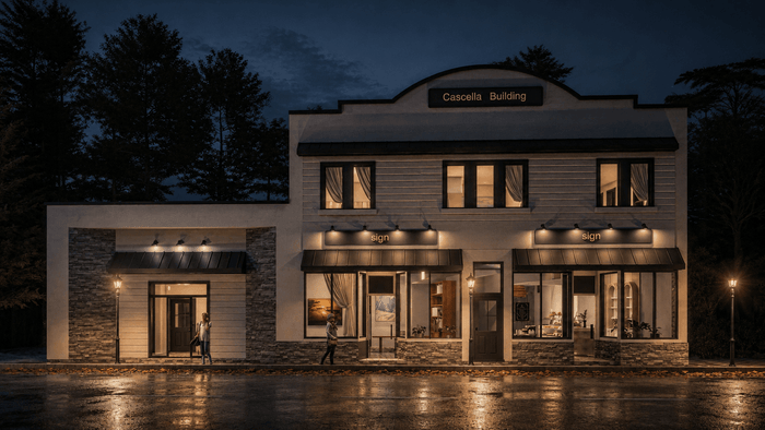 ["Coffee shop exterior design rendering", "Modern restaurant exterior rendering", "Coffee shop storefront exterior design rendering", "Commercial exterior rendering with stylish facade design"]