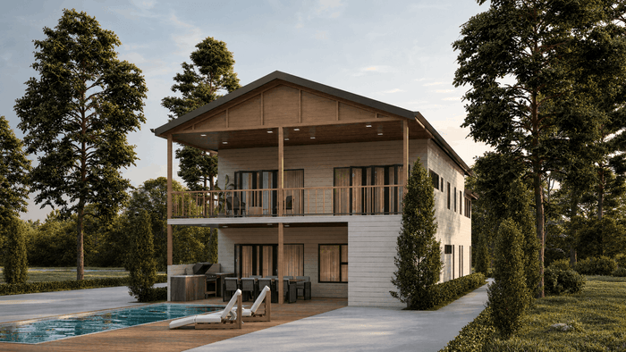 ["Farmhouse villa exterior design rendering", "Farmhouse mansion exterior design rendering", "Rustic mansion exterior design rendering", "Farmhouse townhouse exterior design rendering", "Rustic duplex exterior design rendering"]