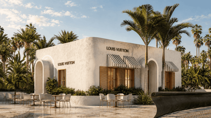["Commercial exterior design rendering with clean professional style", "Commercial exterior design rendering", "Modern commercial exterior design rendering", "Louis Vuitton store exterior design rendering", "Modern commercial building exterior rendering"]