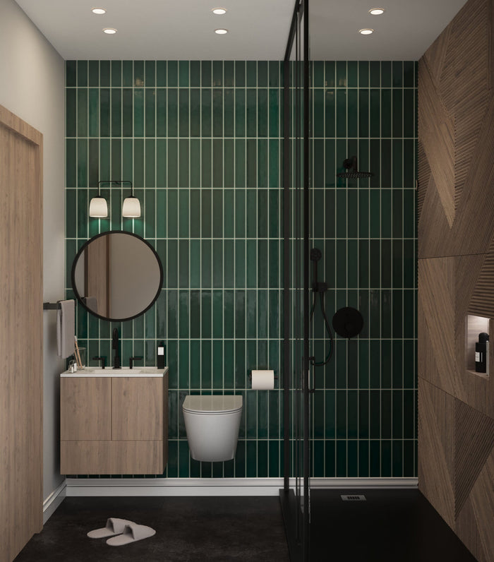 ["Modern master bathroom interior design rendering", "Modern master bathroom rendering with sleek finishes", "Minimal master bathroom rendering with clean simple design", "Minimal master bathroom interior design rendering", "Apartment master bathroom interior design rendering", "Apartment master bathroom rendering with compact modern layout"]