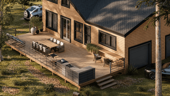 ["Farmhouse bungalow exterior design rendering", "Rustic bungalow exterior design rendering", "Traditional farmhouse exterior design rendering", "Rustic farmhouse exterior design rendering", "Farmhouse cabin exterior design rendering", "Rustic cabin exterior design rendering", "Farmhouse cottage exterior design rendering", "Rustic cottage exterior design rendering"]