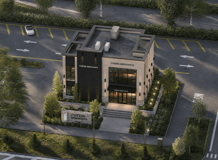 ["Commercial exterior rendering with bright contemporary facade", "Commercial building exterior rendering with functional modern layout", "Commercial exterior design rendering", "Commercial building exterior rendering", "Commercial building rendering with professional exterior layout"]