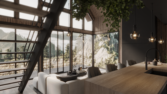 ["Farmhouse kitchen interior design rendering", "Farmhouse kitchen rendering with rustic details", "Bungalow kitchen interior design rendering", "Rustic kitchen rendering with natural wood details", "Rustic kitchen interior design rendering", "Villa living room interior design rendering", "Modern living room interior design rendering", "Minimal living room interior design rendering"]